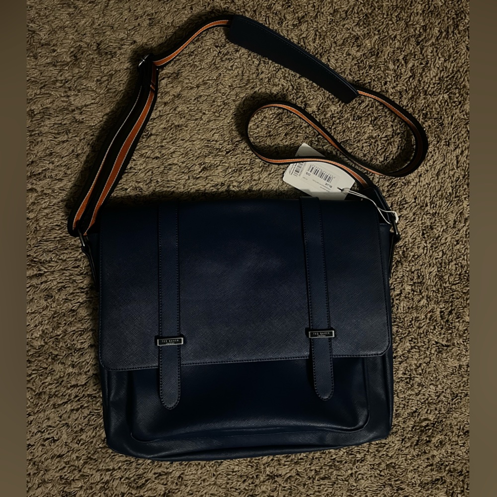 *NEW* Ted Baker London Crossgrain Navy Blue Satchel